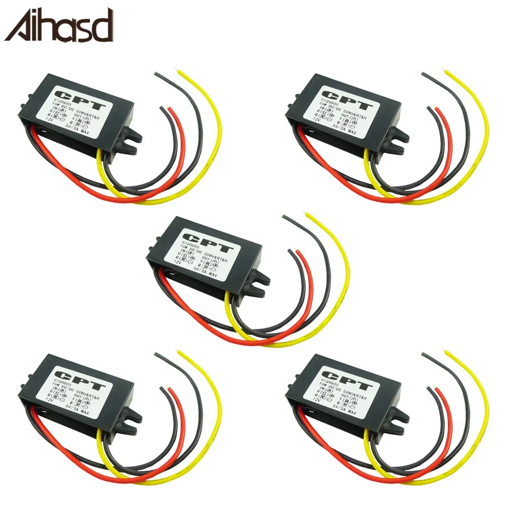 5 шт./лот 2 V turn V/3 A/15 W Автомобильный светодиодный дисплей DC питания конвертер Блок
