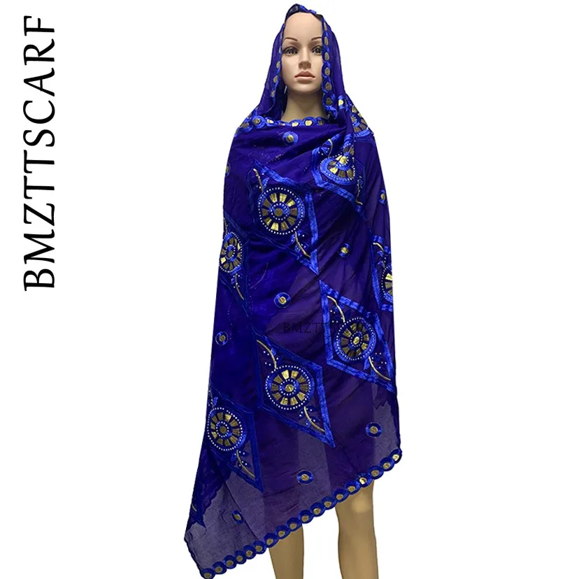 Fashion embroidered African women scarf Muslim new type big yards outside the cotton BM951 | Тематическая одежда и