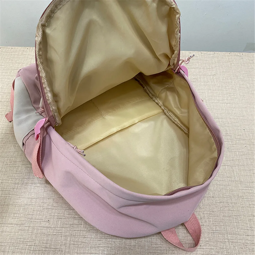 

Cute Pendant Designer Teenager Laptop Backpack Panelled Design Ladies Student School Bag High Quality Nylon Women's Backpack Sac