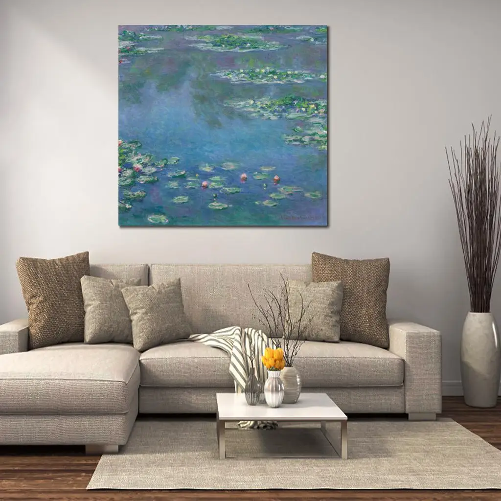 Картины водяных лилий высокое качество ручная работа Клод Моне холст искусство