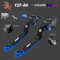 brake clutch levers aluminum adjustable folding extendable motorcycle accessories for yamaha yzf r6 yzfr6 2005 2016 2015 2014