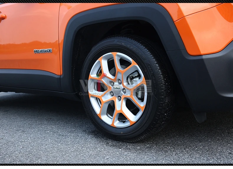 Для Jeep Renegade обод для ступицы колеса 3m Стикеры черного цвета для стильного дизайна автомобиля аксессуары