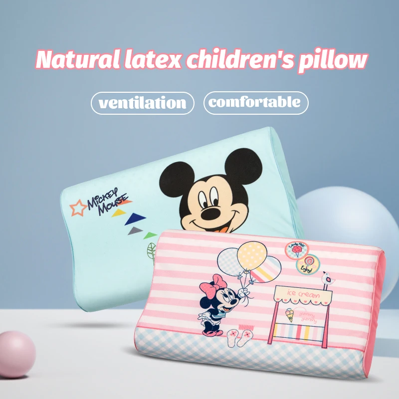 

Disney Mickey Minnie Baby Cotton Latex Memory Pillow Newborn Sleep Support Concave Pillow Toddler Cushion Prevent Flat Head Gift