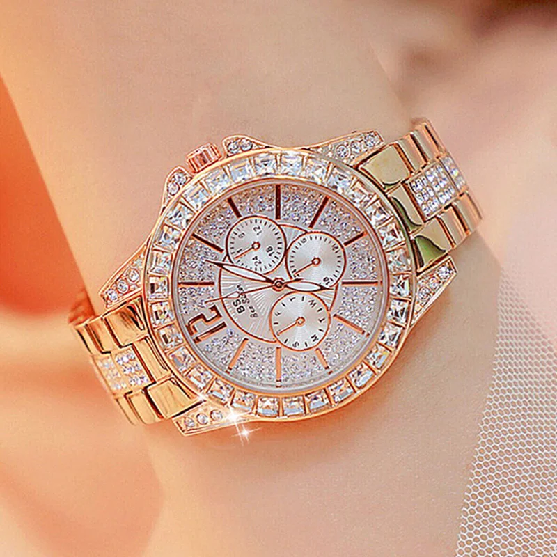 Женские наручные часы из розового золота женские роскошные с бриллиантами