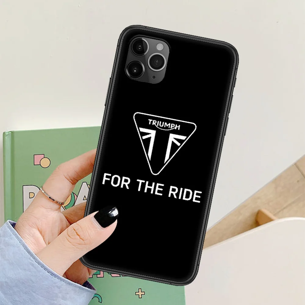

Triumphs Motorcycle Phone Case For Iphone 4 4s 5 5S SE 5C 6 6S 7 8 Plus X XS XR 11 12 Mini Pro Max 2020 black Funda Fashion Etui