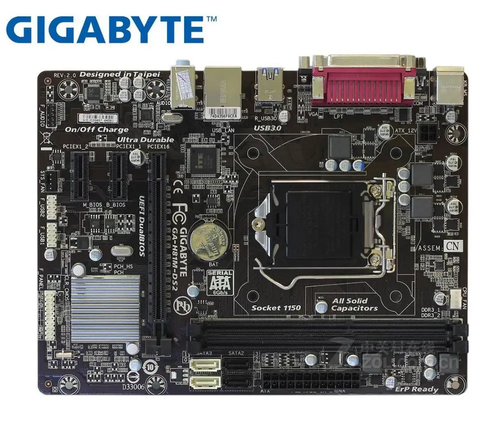 Материнская плата GIGABYTE для настольных ПК материнская H81 Socket LGA 1150 i3 i5 i7 DDR3 16G Micro ATX