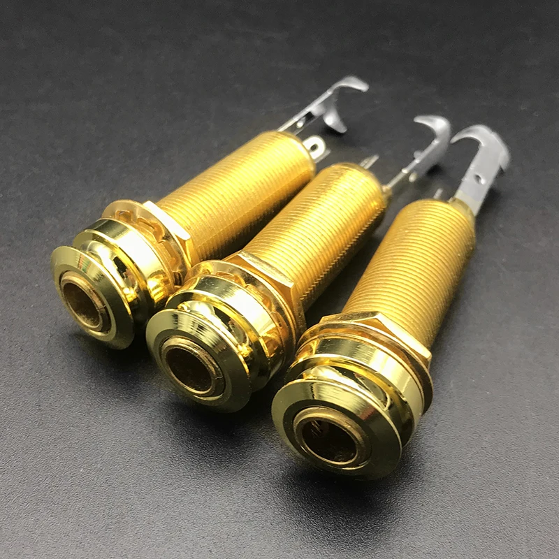 Гитарный звукосниматель Endpin Jack штепсельные розетки для гитары 3 зубец хромированная Резьбовая Cycinder длинная Гитара Бас выход Джек Горячий