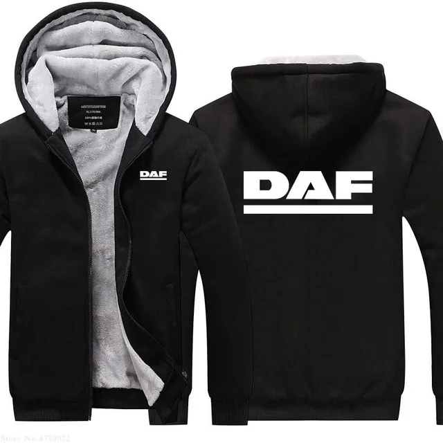 

2020 Winter Thicken Warm Hoodies Men/Women truck fans for DAF sweatshirt Casual Fleece Hoodie coat male Jacket Coat J