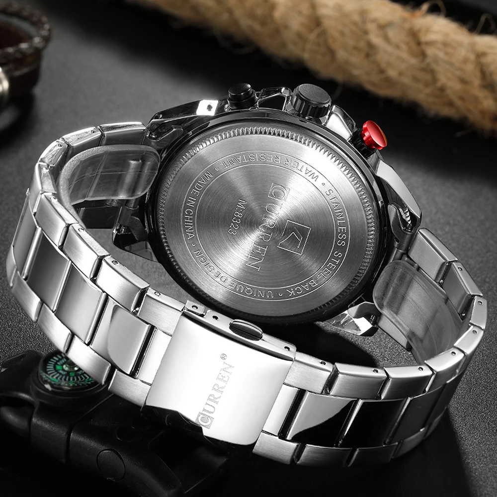 

CURREN Fashion Men Stainless Steel Analog Quartz Wrist Watch Military Sport Men's Watches Male Business Wristwatch Reloj Hombres