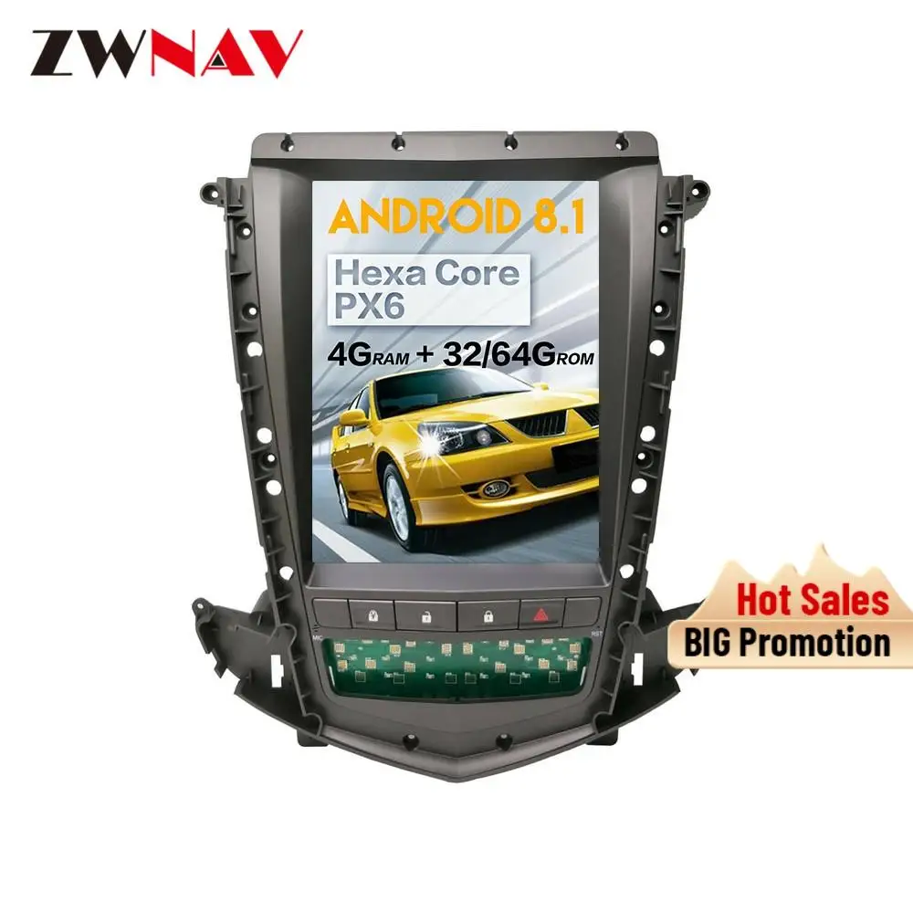 

PX6 Tesla style Android 8.1 Car Multimedia Player for Cadillac SRX 2013-2017 GPS Navi Audio Radio stereo BT big screen head unit