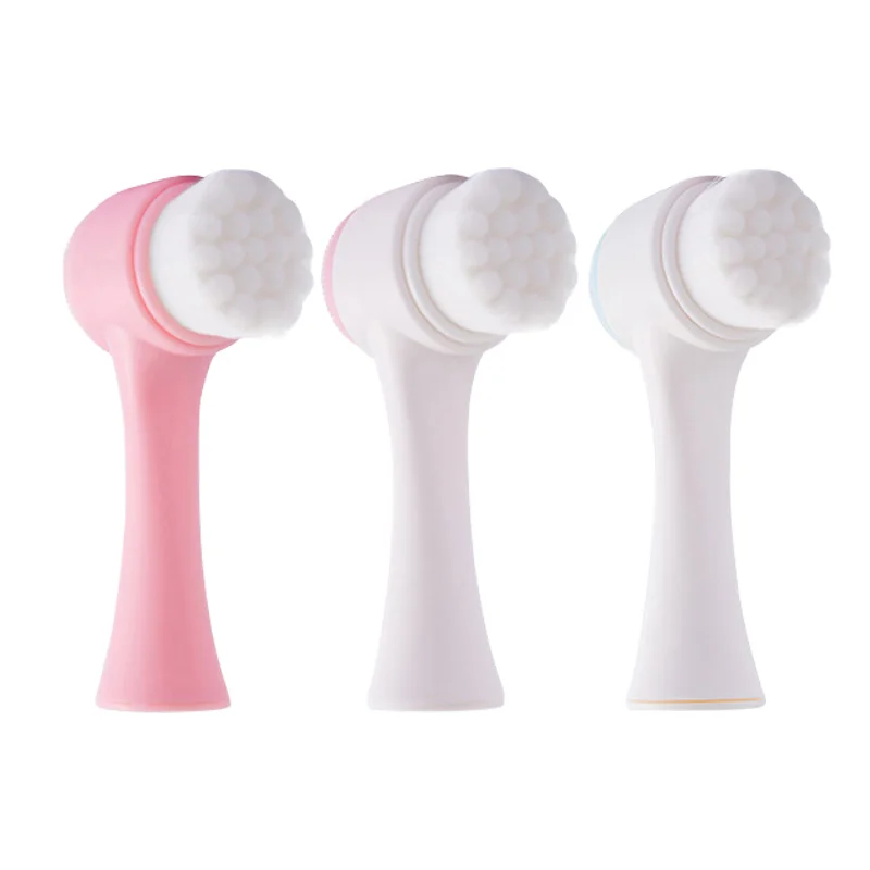 

TT2 for Sale Silicone Soft Bristles Double-Sided Face Brush Manual Facial Cleansing Instrument Pore Cleaner
