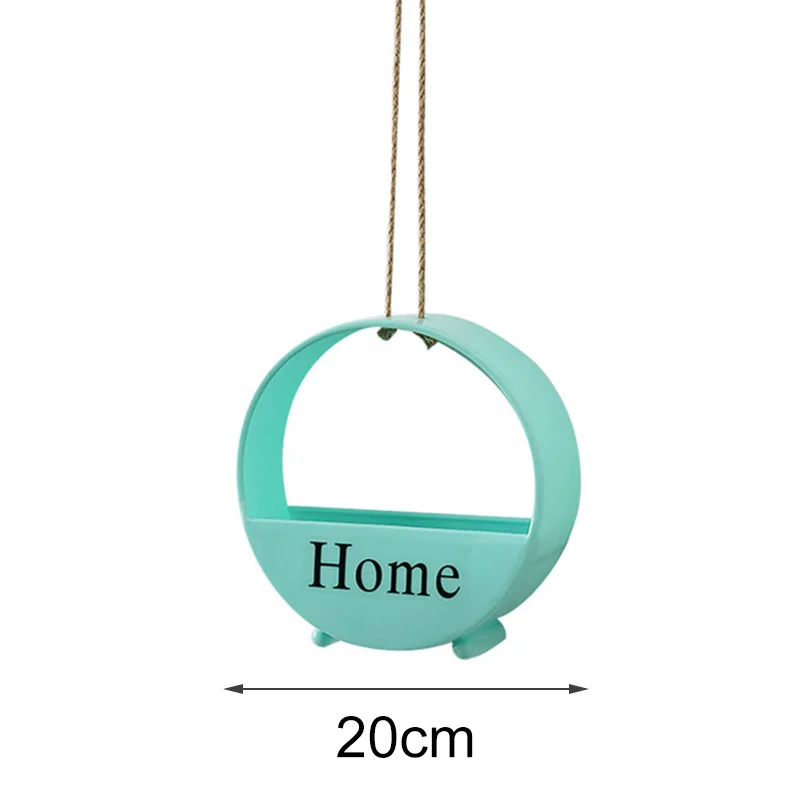

Creative Wall Mount Flower Pot European Plastic Round Wrought Hanging Flower Stand Basket for Room Home Balcony Wall Decor