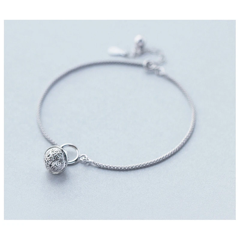 Modian Fashion Cute Bell Ankle For Women Real Solid 925 Sterling Silver Simple Link Chain Ethnic Style Fine Jewelry Bijoux |