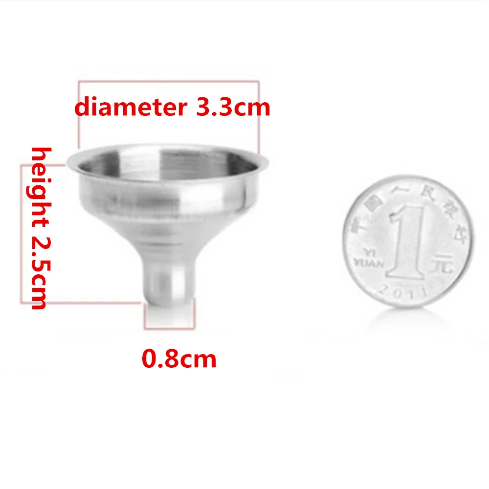 2pcs /lot Mini Stainless Steel Funnel For All Kinds Of Hip Flasks Filling Cooking Lab Home Kitchen Supplies 3.3x2.5x0.8cm | Канцтовары