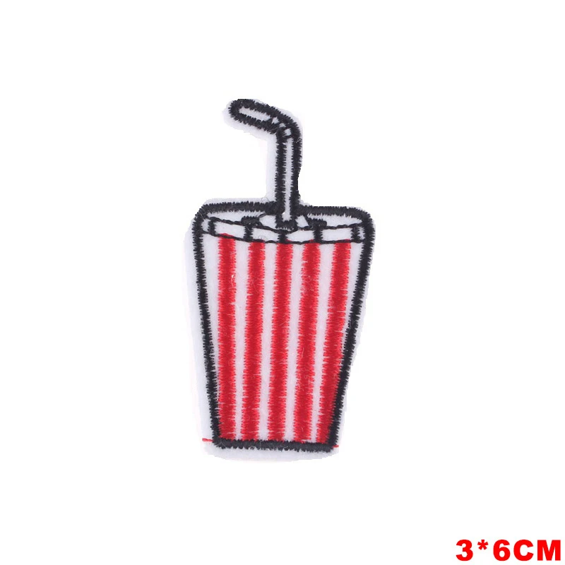 Еда картофель фри колы клей для гамбургера аппликация перегрева одежды