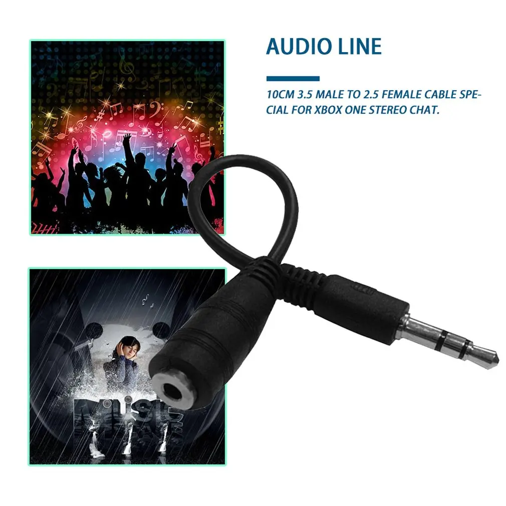 

3.5 Male To 2.5 Female Audio Adapter Cable For Xbox One Stereo Chat Controller Adapter Cable For Turtle Beach Gaming Headset.