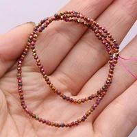 hot selling natural crystal color plated faceted small beads beaded diy for making bracelets and necklace accessories length38cm