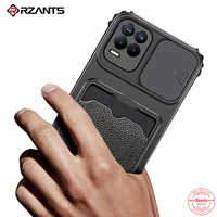 rzants for oppo realme 8 realme 8 pro 4g case slide camera protector shockproof card slot holder wallet phone cover