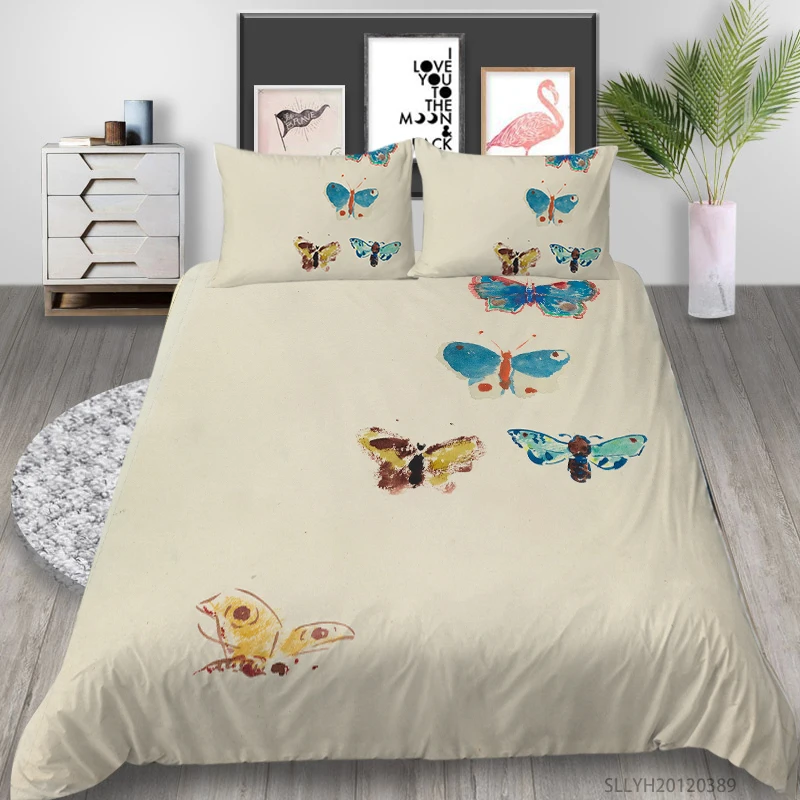 

Milsleep Home Textile 3D Luxury Bedding Set Queen Size Colourful Painting Duvet Cover Set Kids Child Teen Unique Bed Gift