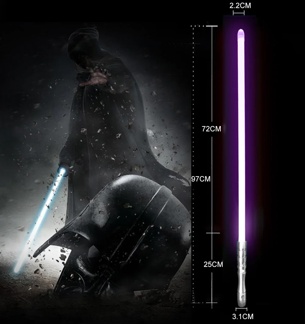 silver HD Pink Светильник saber со звуковым сигналом, светильник Jedi Sith Luke, подвесной светильник Saber Force, изменяющий цвет, с металлической ручкой - Цвет: silver HD Pink