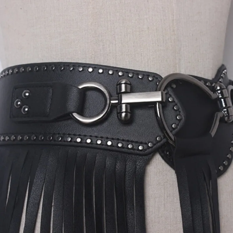 Женский ремень из искусственной кожи WKOUD EAM повседневный с металлическими