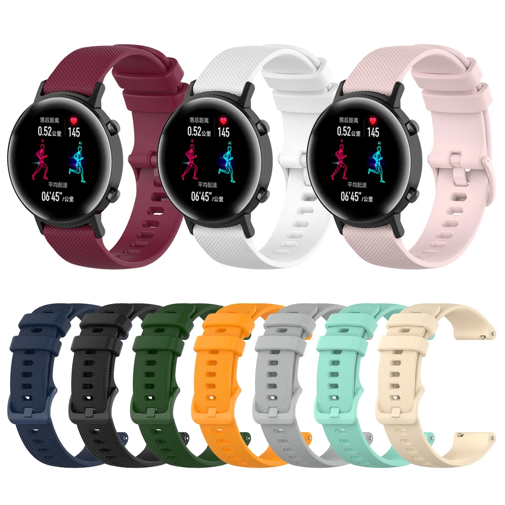 

20mm Silicone Watchband For HUAWEI WATCH GT 2 42mm Sport Edition Wrist Strap for HONOR Magic Watch 2 42mm Band Bracelet