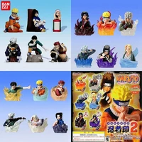 bandai genuine gashapon toys naruto naruto rock lee jiraiya gaara uchiha sasuke action figure model toys