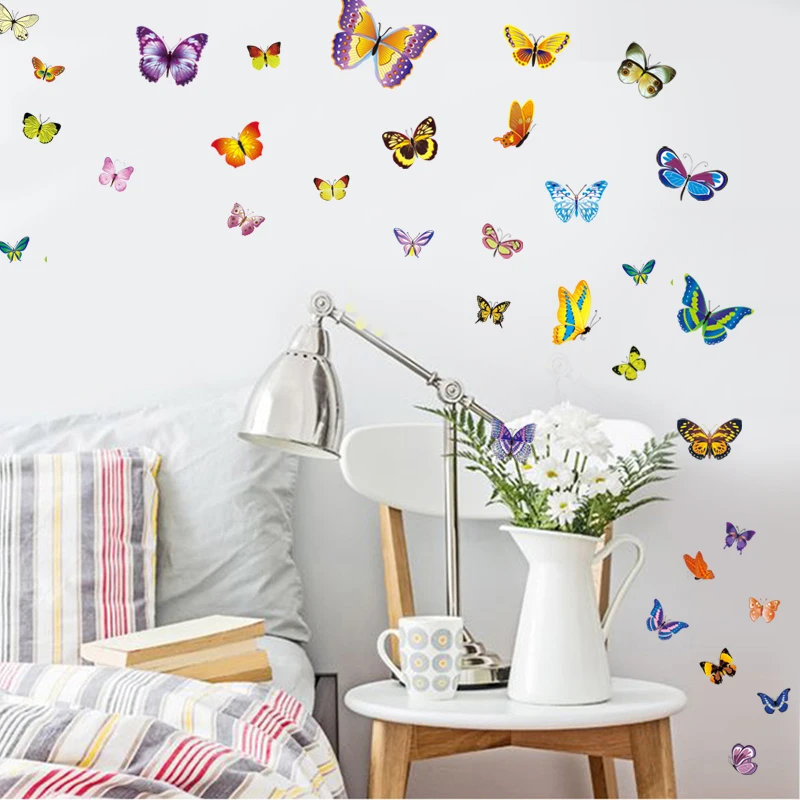 

Cartoon Insect Wall Stickers Girls Room Home Decals Children's Baby Room Decor Aesthetic DIY Self Adhesive Wallpaper