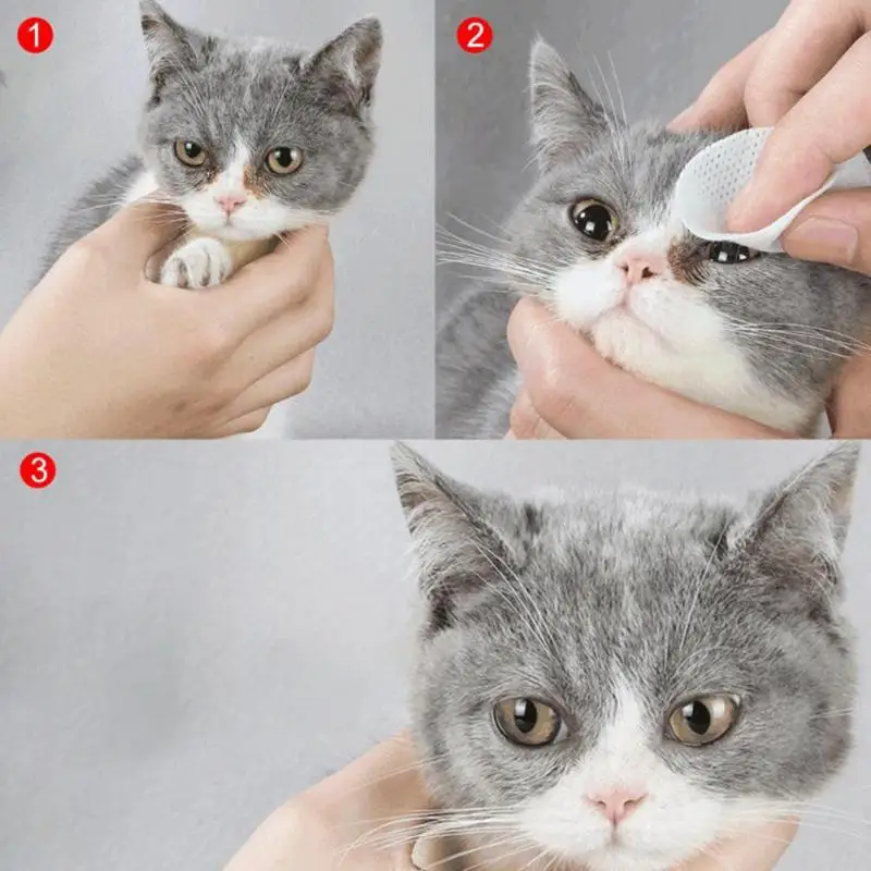 100Pcs Pet Cleaning Wipes Eye Wet Dog Cat Grooming Tear Stain Remover Clean Towel | Дом и сад