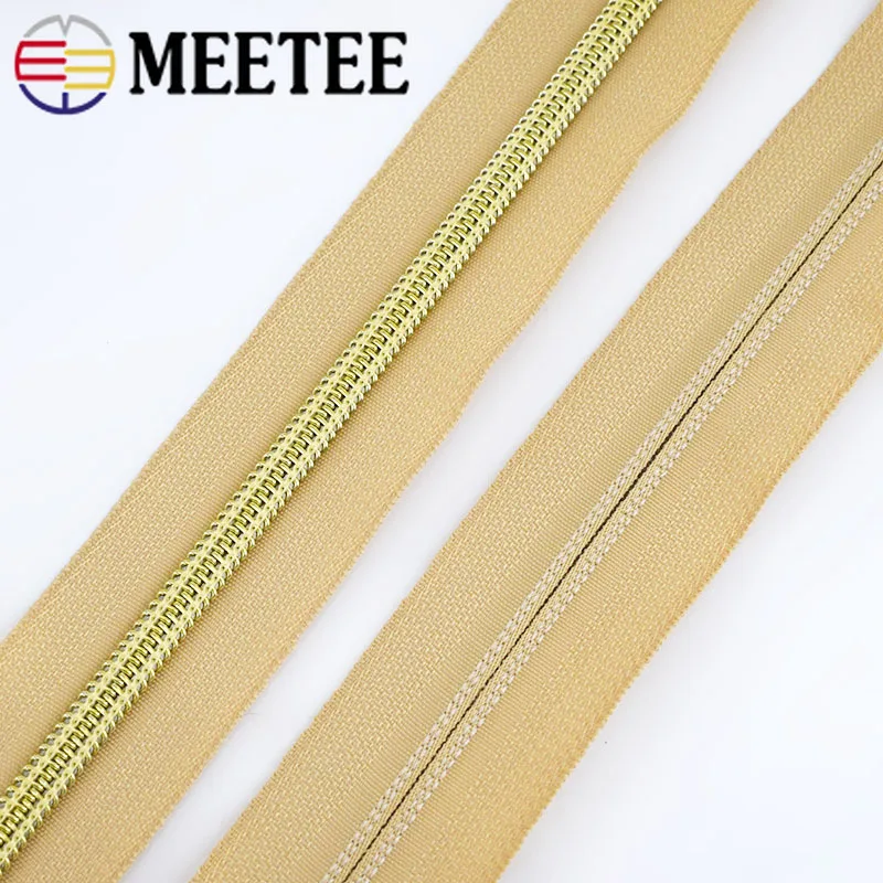 Meetee 2/5/10 метров 5# разъемная застежка-молния Цветной застежка-молния нейлона катушки украшение в виде кода на молнии для Чемодан одежды Портмоне сумки «сделай сам» для дома швейная фурнитура