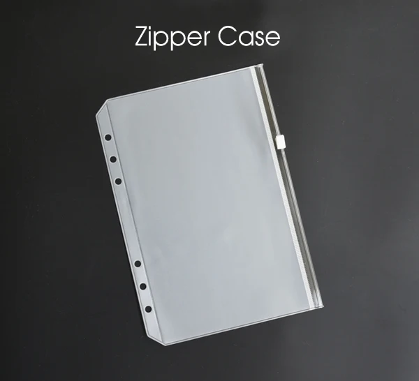 Zipper Case MaoTu вкладыш ПВХ хранения Наклейка на мешок билета карты Органайзер сумка с клапаном A5 A6 Блокнот на спирали, дневник катушки Кольцо Связующий наполнитель - Цвет: Zipper Case