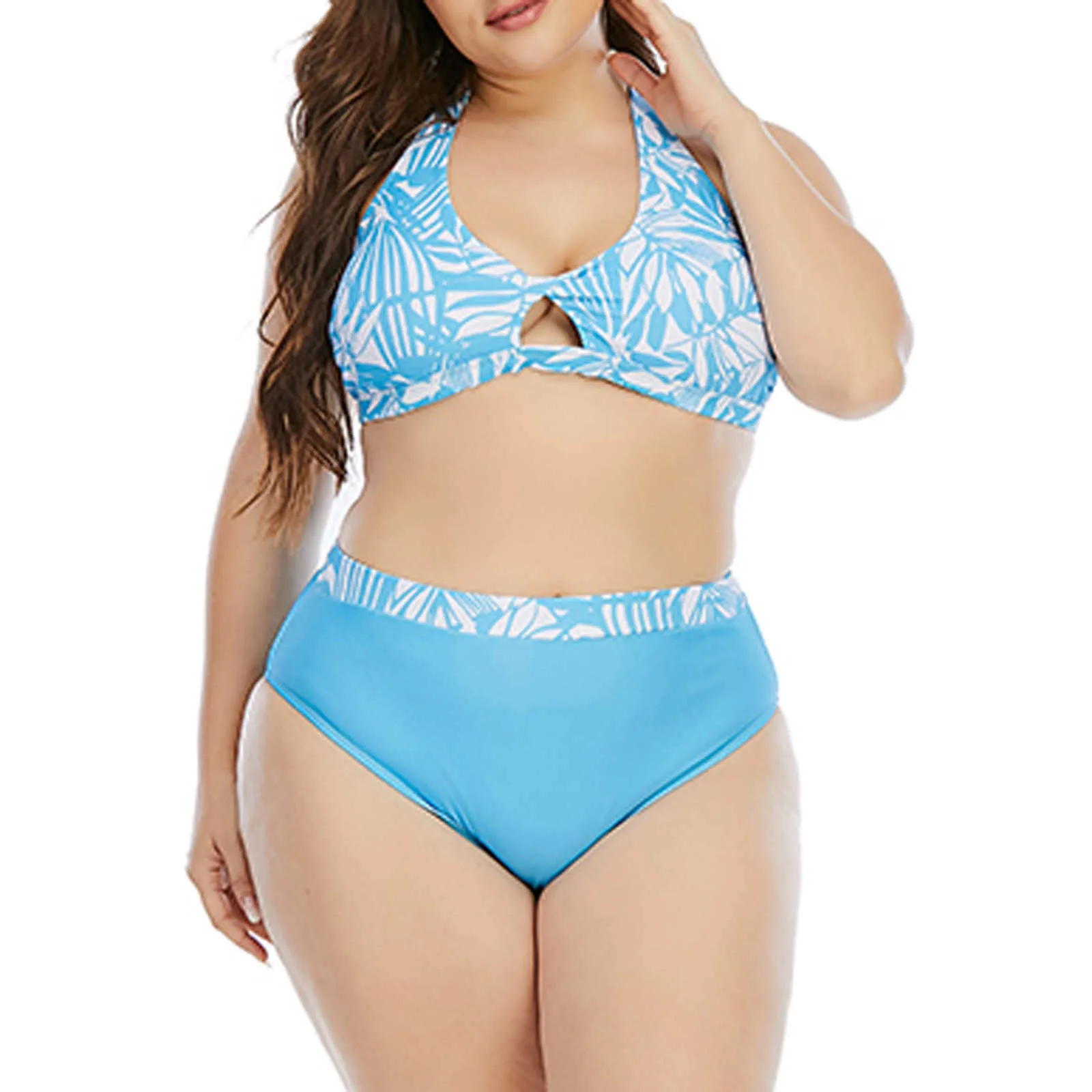 Новинка 2021 бикини женский купальник пуш ап бандажный комплект с лямкой на шее