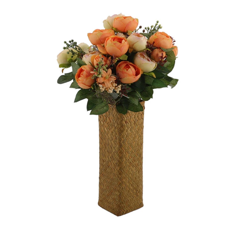 10 голов шелковые Чайные розы 45 см искусственные цветы букет невесты для свадьбы