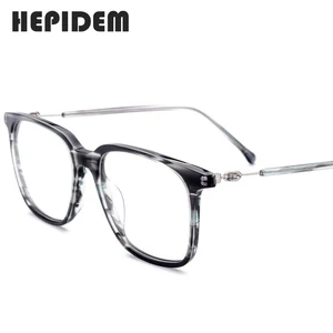 Ацетатная оправа для очков для мужчин и женщин, квадратные очки по рецепту, винтажная оптическая оправа для близорукости, очки без винтов