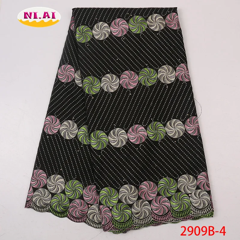 Latest Nigerian Laces Embroidery Yellow Dry Lace Fabric 100% Cotton Hot Sale African Swiss Voile 5yards For Party NA2909B-1 | Дом и сад