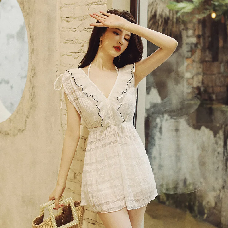

2022 high-quality new fashionable summer beach sexy solid color bikini three-piece swimsuit