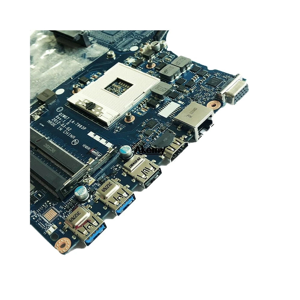 

Akemy LA-7983P Laptop motherboard For Lenovo G780 GM For Lenovo QIWG7 LA-7983P HM76 PGA989 DDR3 Mainboard Test 100%