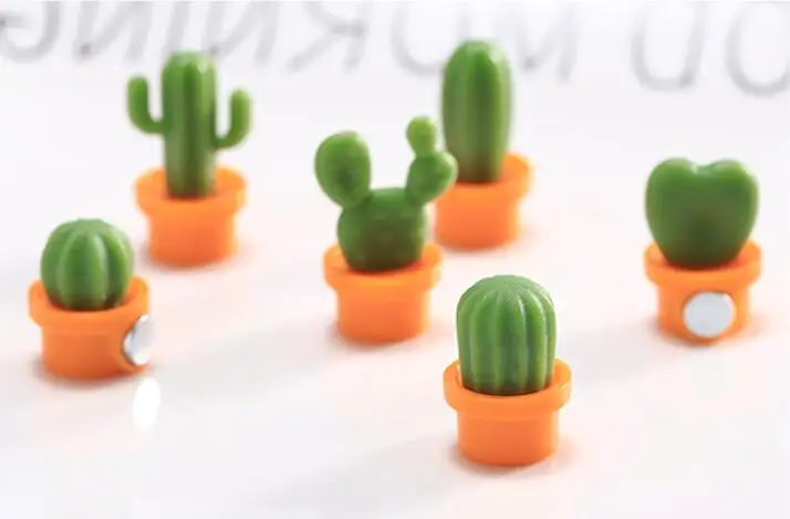 6 шт./Лот Симпатичные суккулентные растения Магнитная кнопка на холодильник