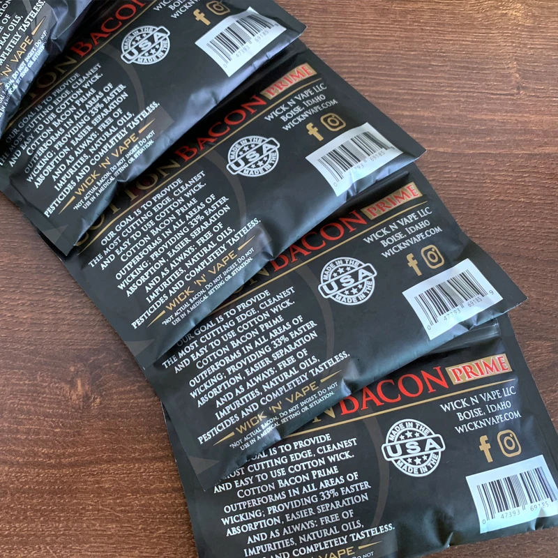

Cotton Bacon Vape Cotton Gold Version Wick Cotton Bacon For RDA RBA Atomizer E Cigarettes Vape Accessories