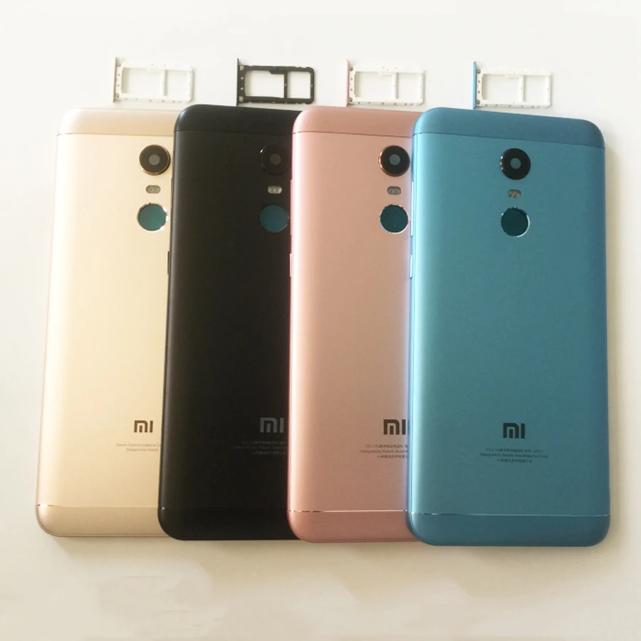 

Оригинальная задняя крышка аккумулятора для Xiaomi Redmi 5 Plus, Корпус задней двери + держатель бокового ключа для карт + запасные части
