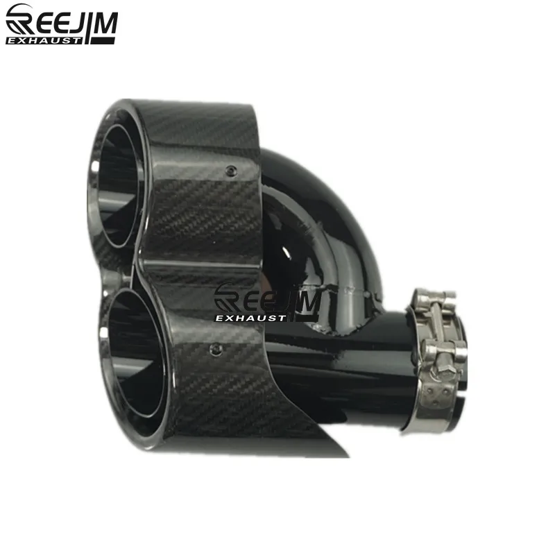 Новая модель 2020 1 шт. двойной выхлопной наконечник из углеродного волокна в форме