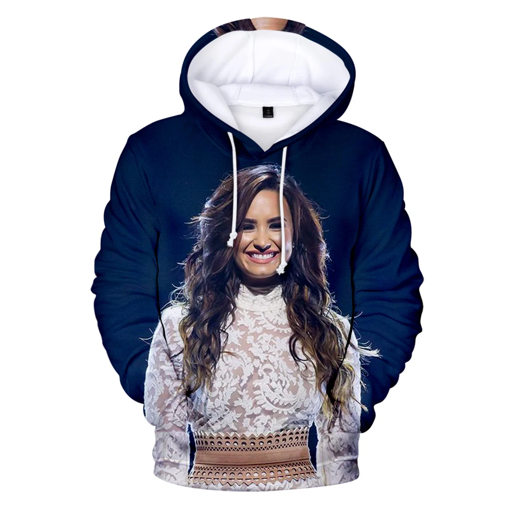 Горячая Распродажа толстовки Demi Lovato толстовки с 3D принтом Мужская/Женская Harajuku одежда с длинным рукавом с капюшоном размера плюс пуловер