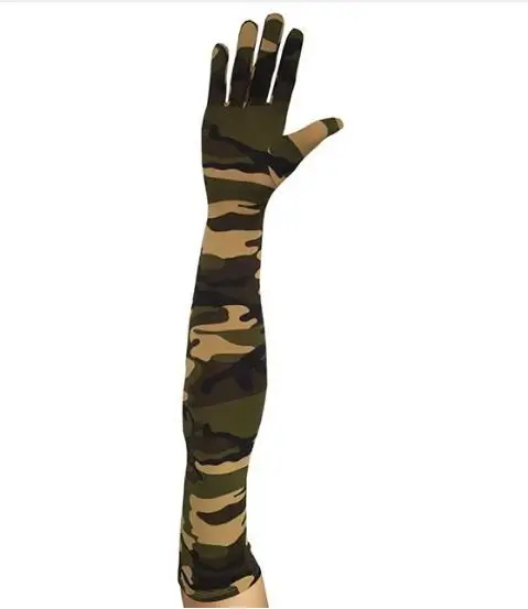 

Camouflage leopard zebra print glove Women's spandex long Gloves Cosplay Glove Halloween Cosplay Accessories