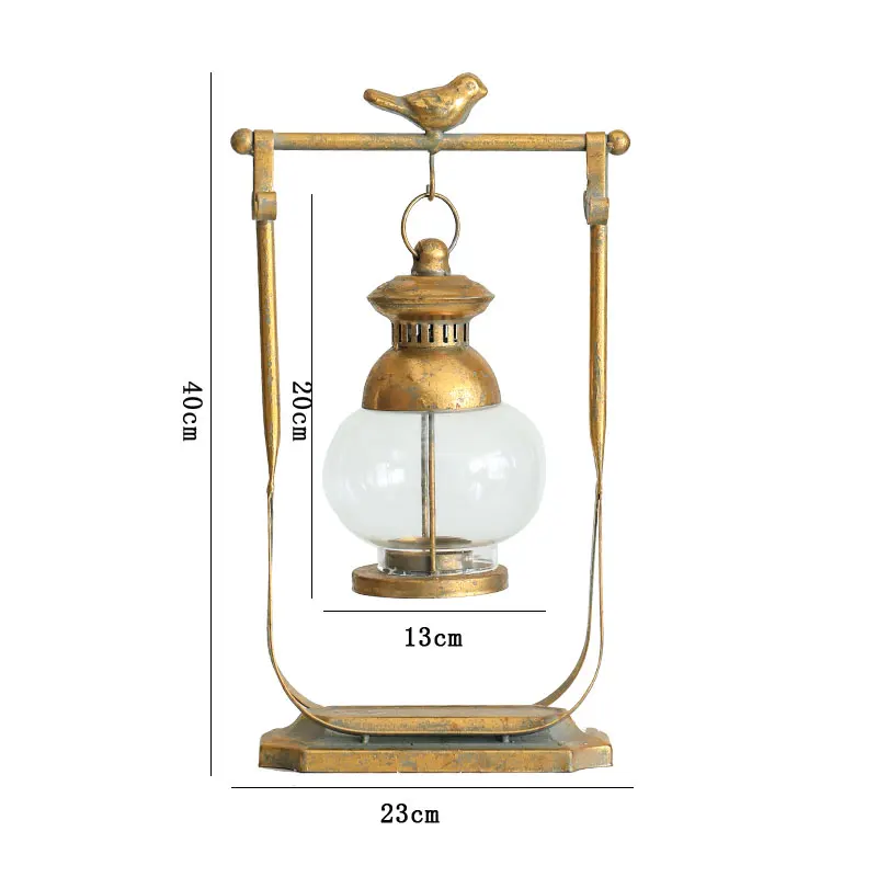 

Design Small Gold Candle Holders Hanging Retro Hurricane Lantern Luxury Rotary Spinning Tealight Minimalist Cristal Home Eg50zt