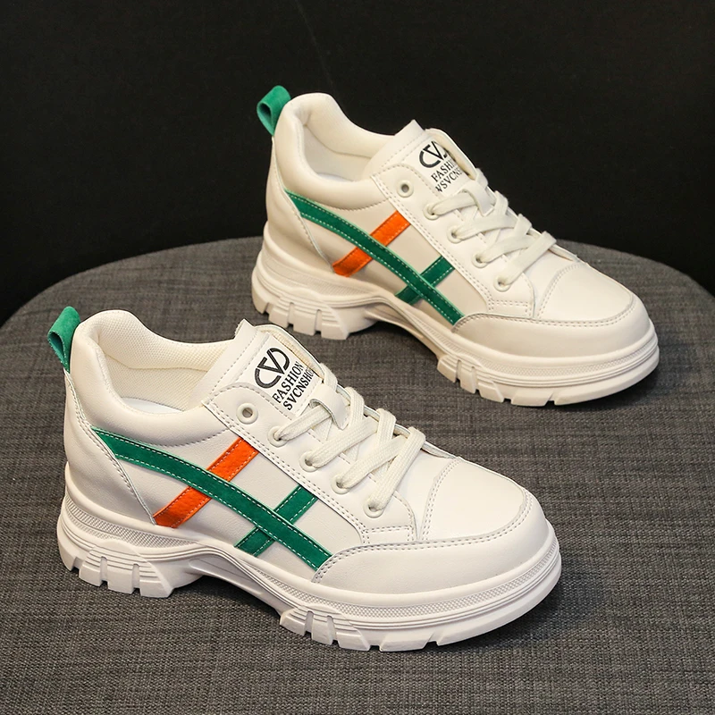 

2021 Spring New Ins Within Wild Lace Up Woman Running Shoes Cushioning Casual Shoes Breathable Female Vulcanized Shoes Sneakers