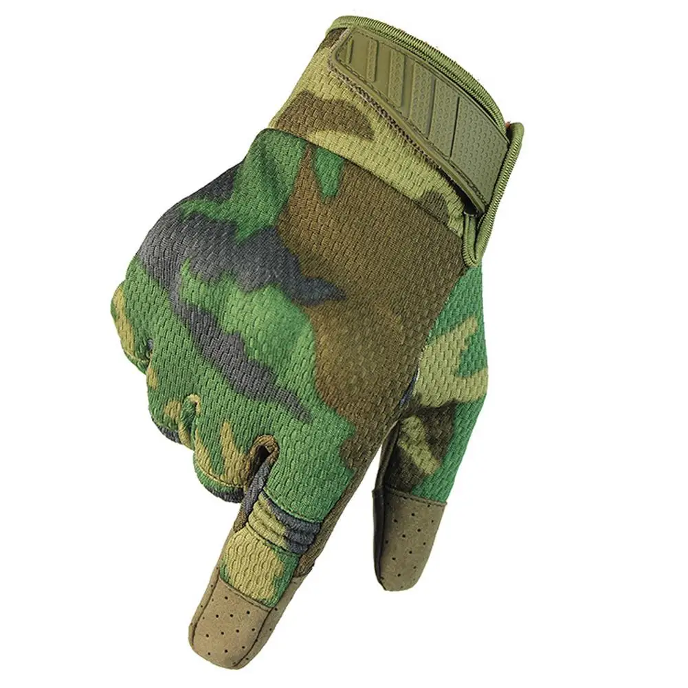 Jungle camouflage Для альпинизма велоспорта на открытом воздухе перчатки противоскользящие Мотоциклетные Перчатки Камуфляжный принт тактические боевые перчатки варежки - Цвет: Jungle camouflage