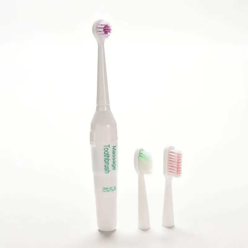 

Oral Hygiene Health Products No Rechargeable Tooth Brush High Quality Battery Operated Electric Toothbrush with 3 Brush Heads