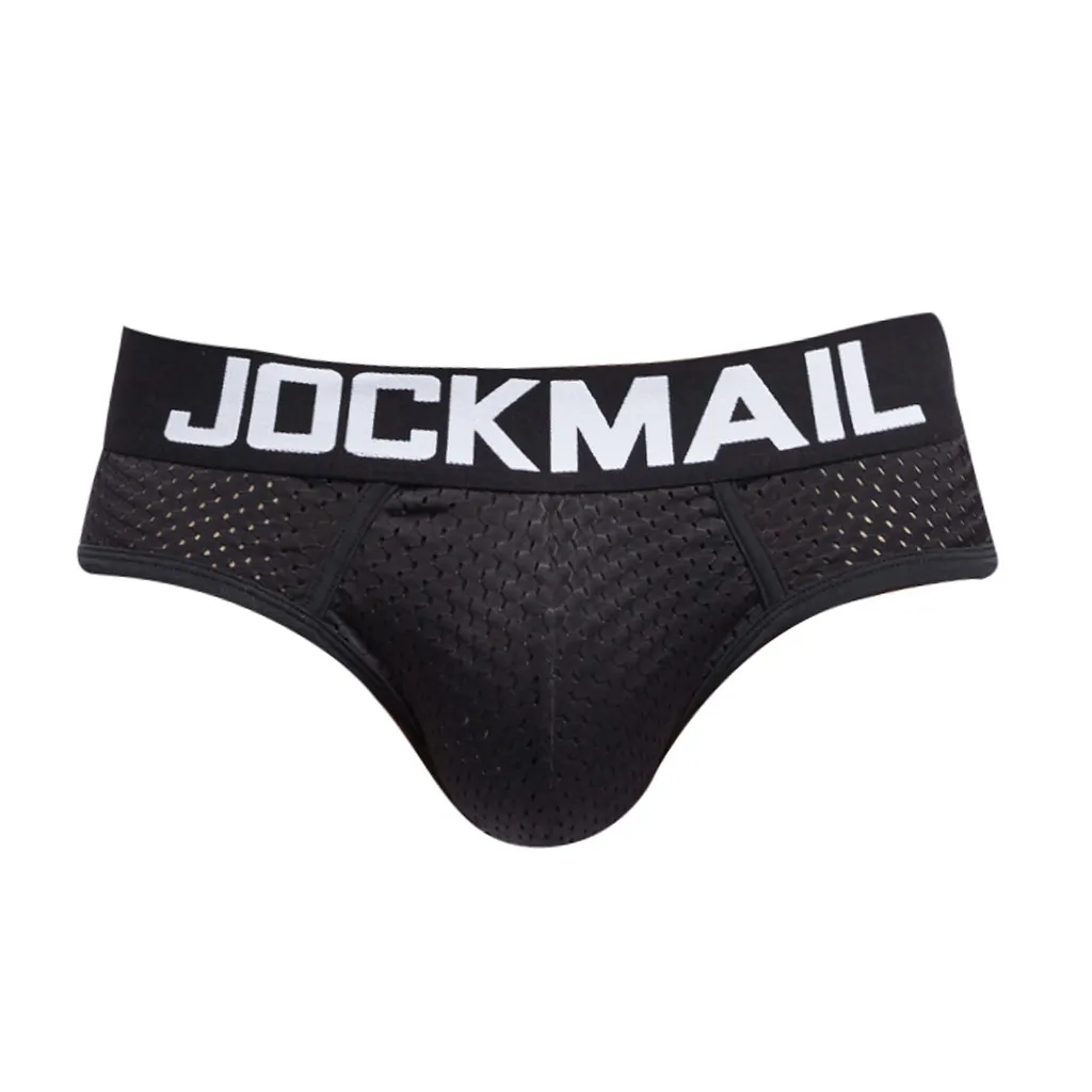 С низкой талией мужские нижнее белье новые трусы сетчатые дышащие Лоскутные