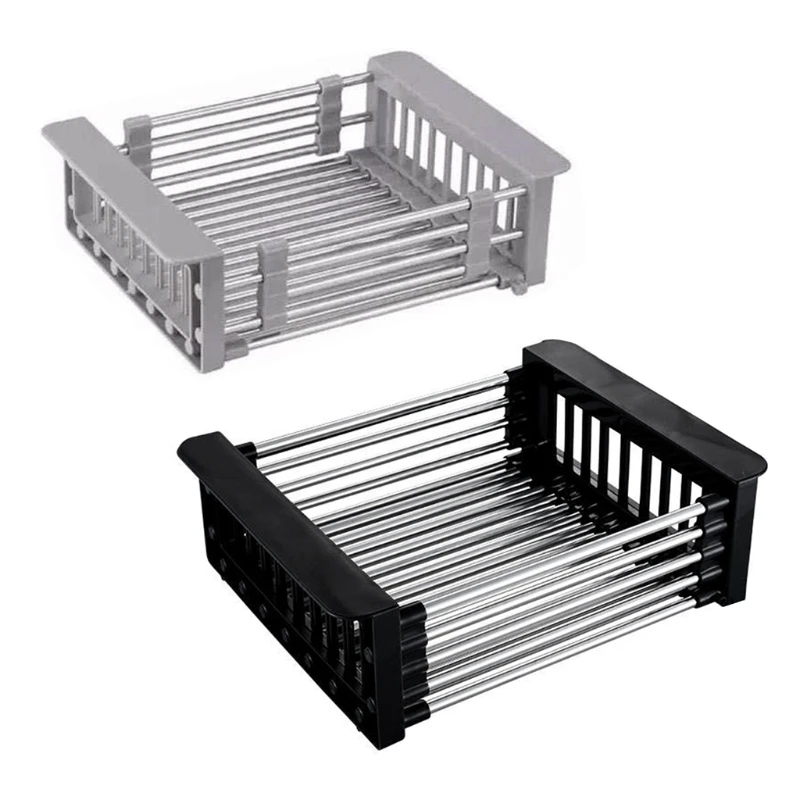 Сливная корзина для раковины из нержавеющей стали выдвижная сушилка посуды