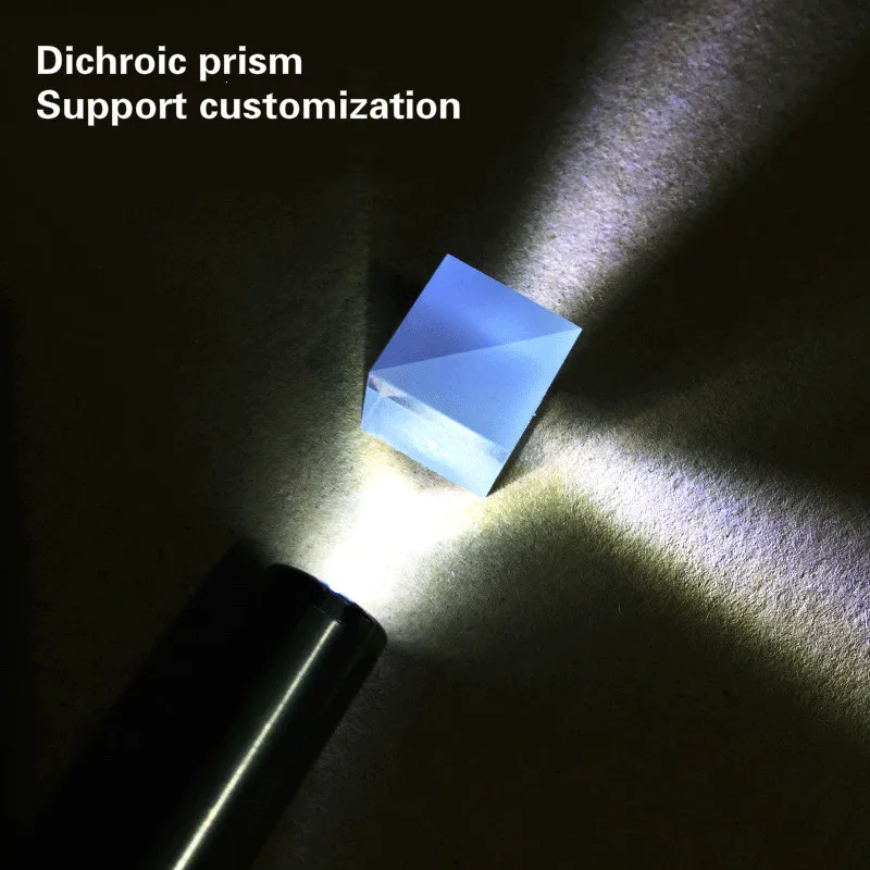

20*20*20MM Splitting Prism Semi-Reflective Semi-Transparent 50 To 50 Cube Spectroscope Optical Glass Triangular Prism